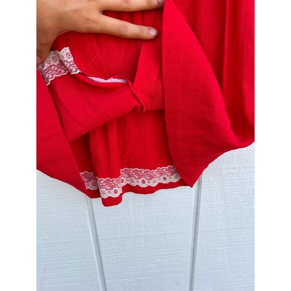 Kate Spade Women's Red Crepe Tie Back Unlined Mini Dress Size‎ 2 - Picture 4 of 5